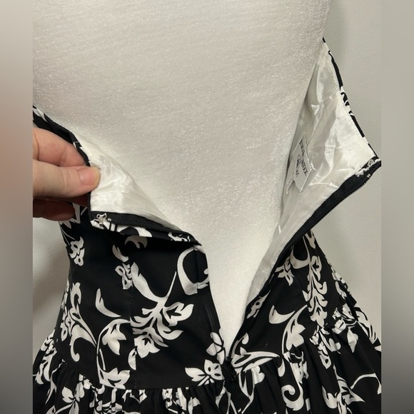 Jessica McClintock Gunne Sax Y2K Strapless Floral Damask Homecoming Dress - Picture 8 of 12